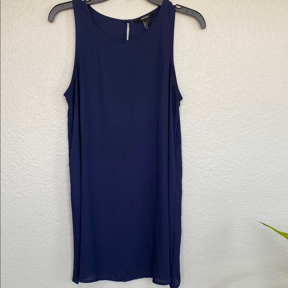 Sleeveless Navy Blue Tunic Tank